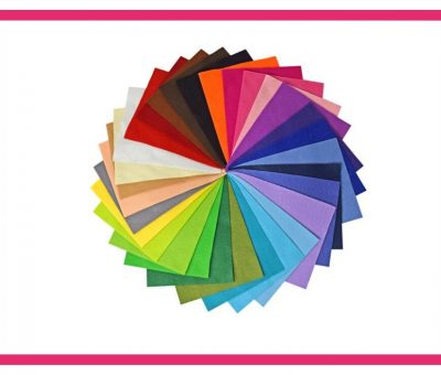 lapjes vilt verschillende kleuren