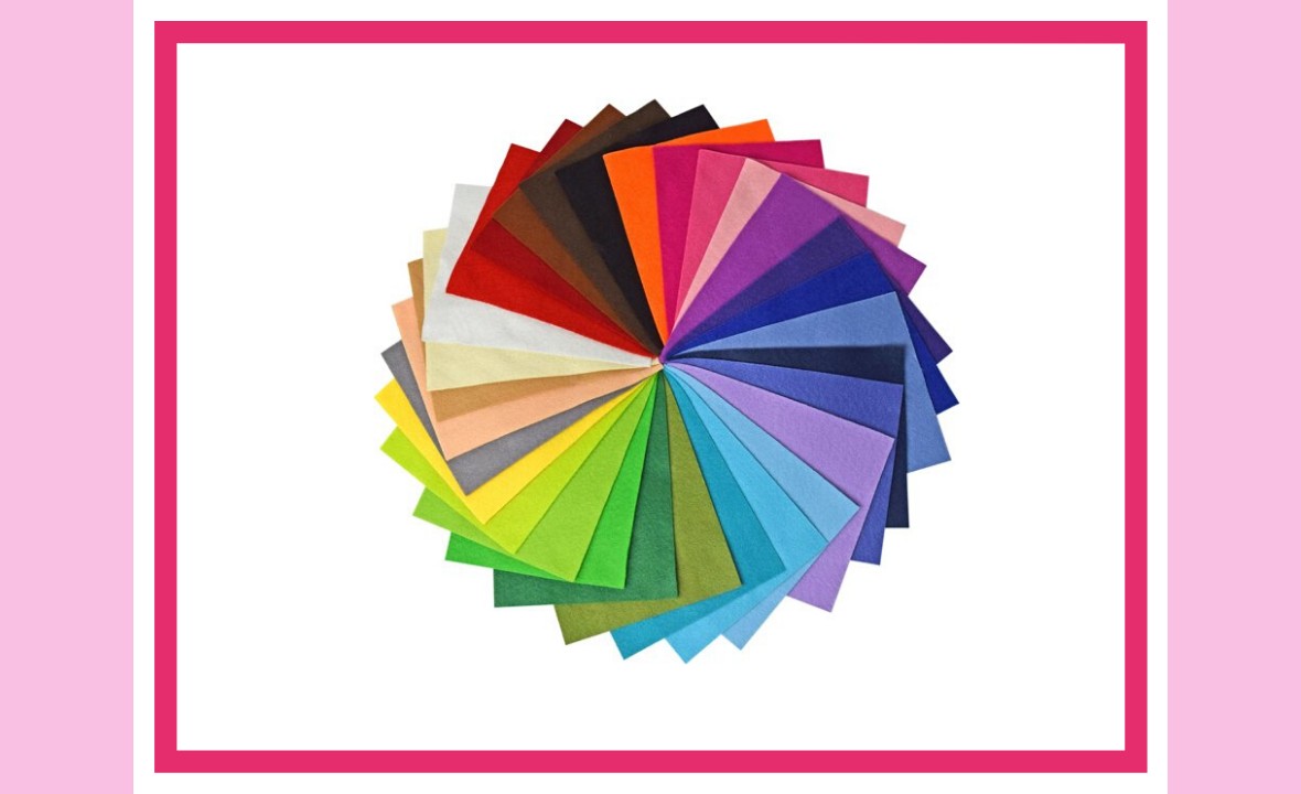 lapjes vilt verschillende kleuren