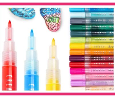 Acryl stiften van Creacol happy stones maken