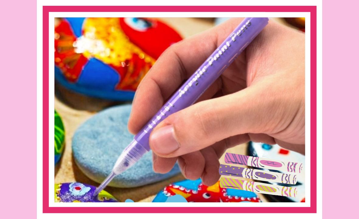Acrylstiften gebruiken voor happy stones schilderen