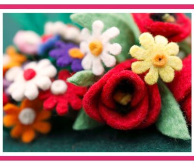 Viltbloemen maken