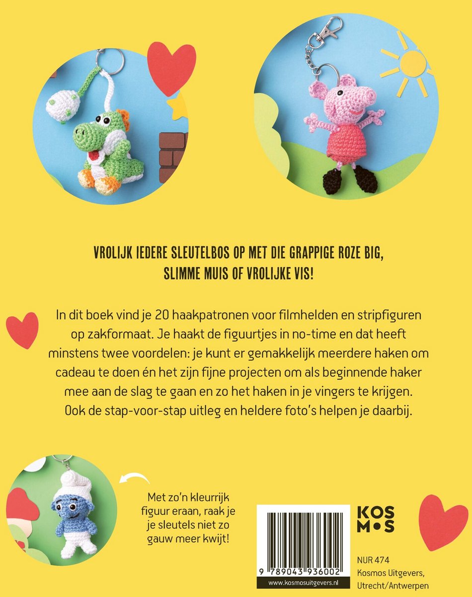 Sleutelhangers haken boek